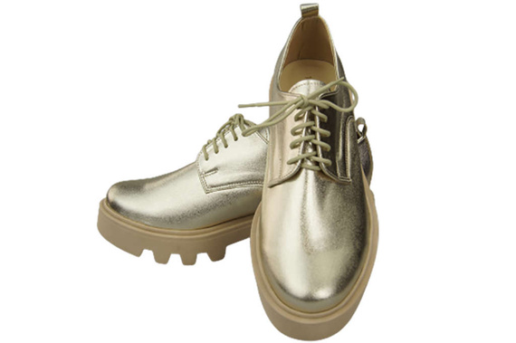 Dámská obuv se šněrováním Obuv Zlatá obuv z přírodní kůže 180 ElitaBut