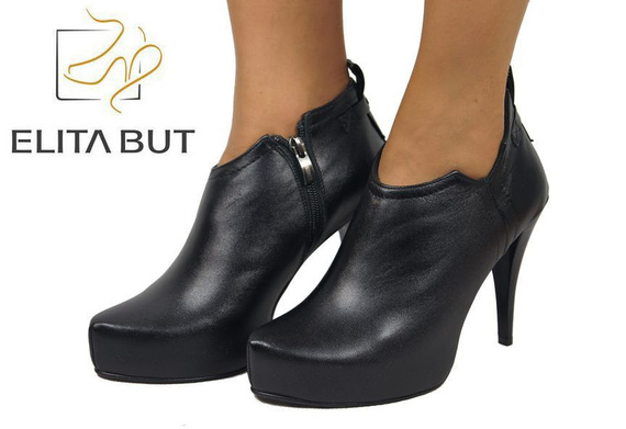 Dámská obuv Kozačky černé zateplené přírodní kůže 794 ElitaBut