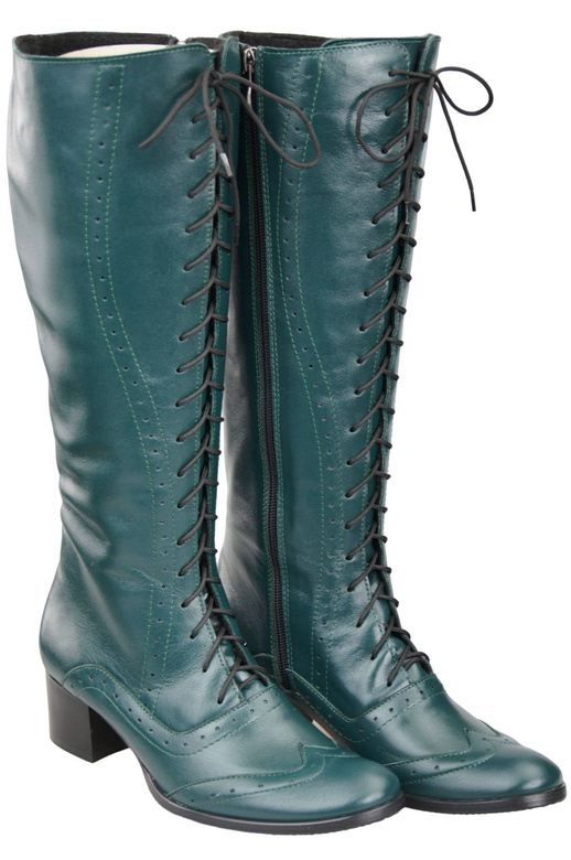 Obuv Dámské šněrovací boty Malachite z přírodní kůže 595 ElitaBut