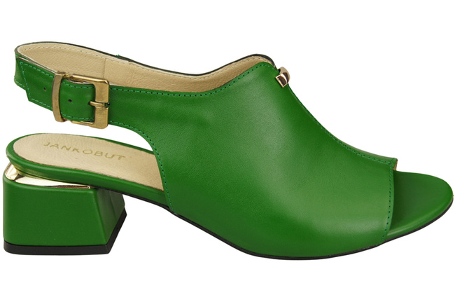 Dámská obuv Sandály Zelená zlatá přezka Přírodní kůže 198 ElitaBut