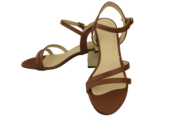 Dámská obuv Hnědá přírodní kůže 197 Smyslně odhalující nohy Sandály ElitaBut
