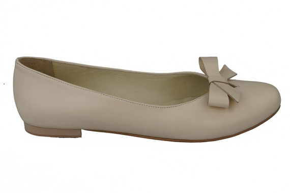 Dámské baletní boty Beige Natural Leather 998 ElitaBut
