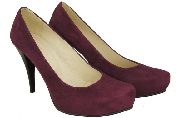 Dámská obuv Maroon Natural Leather Suede 644 ElitaBut