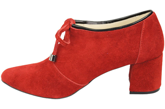 Dámská obuv Červená obuv Přírodní kůže velur 183 ElitaBut