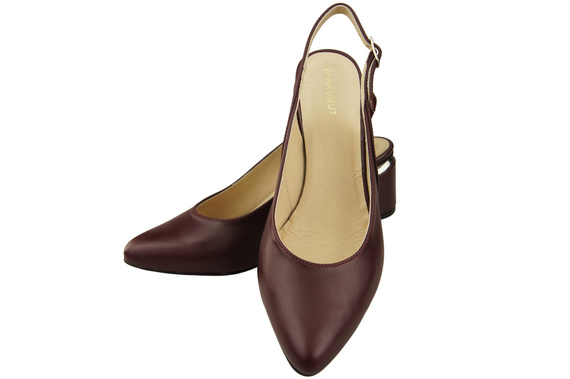 Dámská obuv Sandály Maroon Natural Leather 196 ElitaBut