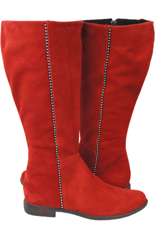 Dámské boty Červená kůže Velour 153 ElitaBut