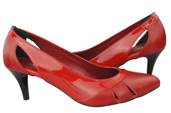 Dámská obuv Červené lodičky Přírodní kůže 995 ElitaBut