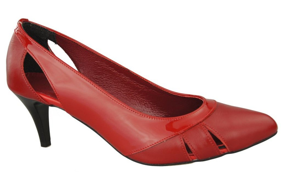 Dámská obuv Červené lodičky Přírodní kůže 995 ElitaBut