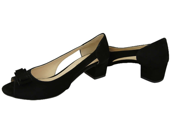 Dámská obuv Černé semišové sandály z přírodní kůže 145 Z ElitaBut