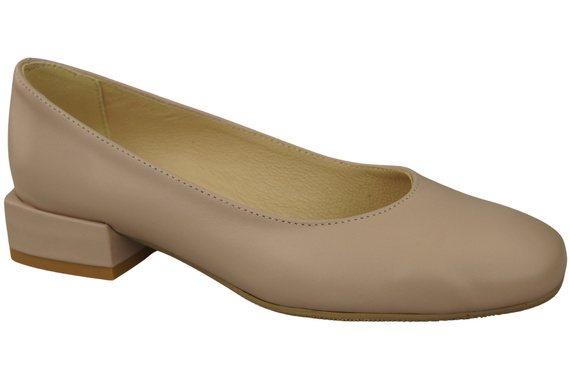 Pohodlná dámská obuv Cappuccino Bright Flat Natural Leather 204 ElitaBut