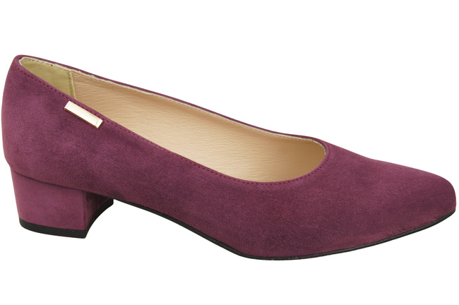 Pohodlné dámské boty Maroon Natural Suede Leather 220 od ElitaBut