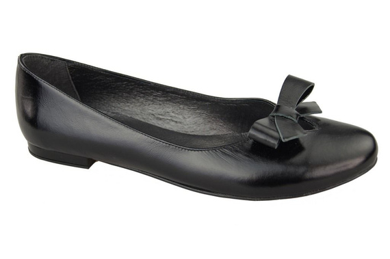 Dámské baletní boty Black Lacquer Natural Leather 998 ElitaBut