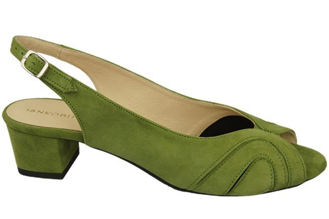 Dámská obuv Sandály semišová kůže Pistachio 991 ElitaBut