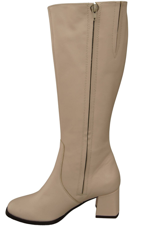 Pohodlné dámské boty Powder Pink s nízkým podpatkem z přírodní kůže 212 ElitaBut