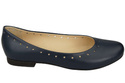 Dámské pohodlné baleríny z přírodní kůže Navy Blue 162 ElitaBut