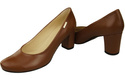 Dámská obuv Classic Brown Natural Leather Almond Nose pumps 201 ElitaBut