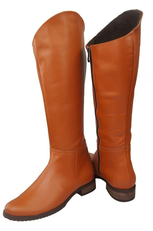 Obuv Dámské boty z přírodní kůže 124 Červená ElitaBut