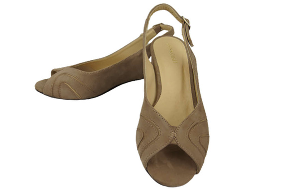 Dámská obuv Sandály semišové Cappuccino Dark 991 ElitaBut