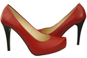 Dámská obuv Červené lodičky Stiletto z přírodní kůže 205 ElitaBut