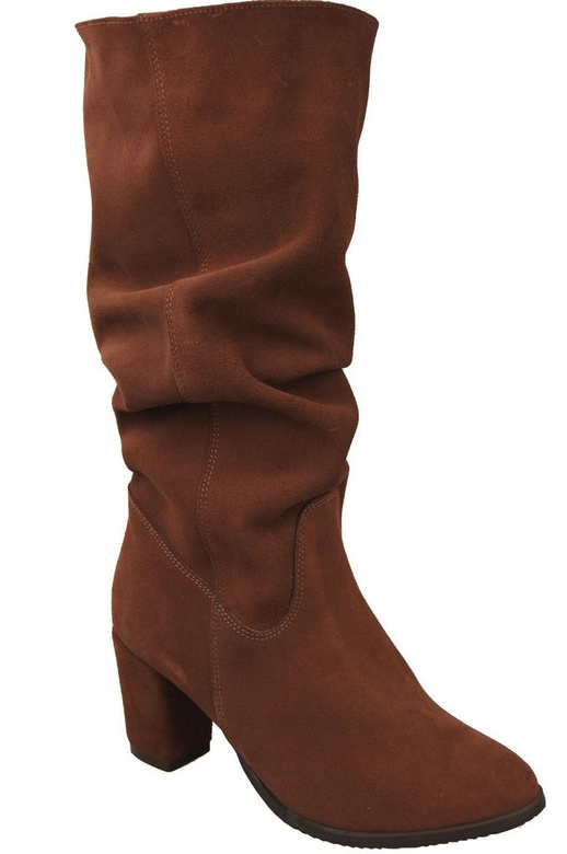 Dámské boty Chestnut přírodní kůže Velour 141 ElitaBut