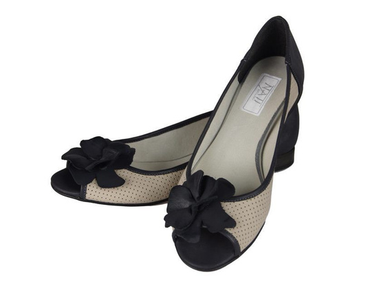 Dámské baleríny Přírodní kůže Námořnická modrá 710 ElitaBut