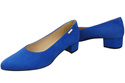 Pohodlná azurová dámská obuv z přírodní semišové kůže 220 od ElitaBut