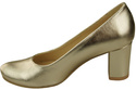 Dámské boty Classic Gold Almond Nose Natural Leather Pumps 201 ElitaBut