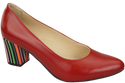 Dámská obuv Červené lodičky z přírodní kůže s ozdobným podpatkem 158 ElitaBut