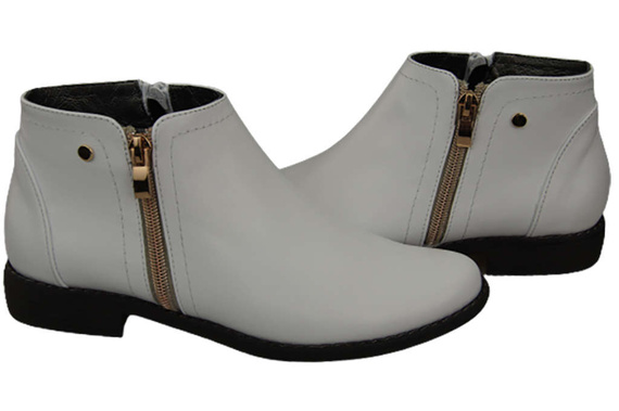 Dámská obuv Dámské boty White Warmed Natural Leather 872 Z Elitabut