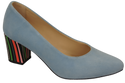 Dámská obuv Blue Suede Natural Leather Decorative Heel 158 With ElitaBut
