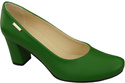 Obuv Classic Dámské zelené kožené lodičky Almond Nose 201 ElitaBut