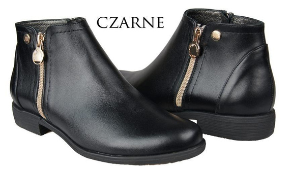 Spring Dámské boty z přírodní kůže Black 872 ElitaBut