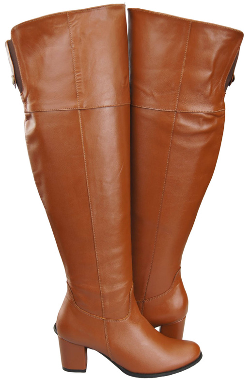 Dámská obuv Musketeers Brown High over the knee natural leather 190 ElitaBut
