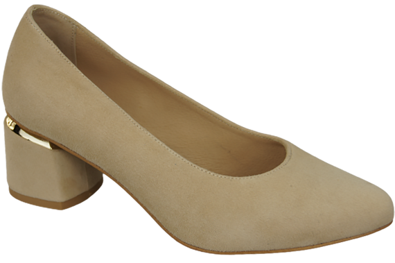 Dámská obuv Beige Natural Suede Leather 143 Z ElitaBut