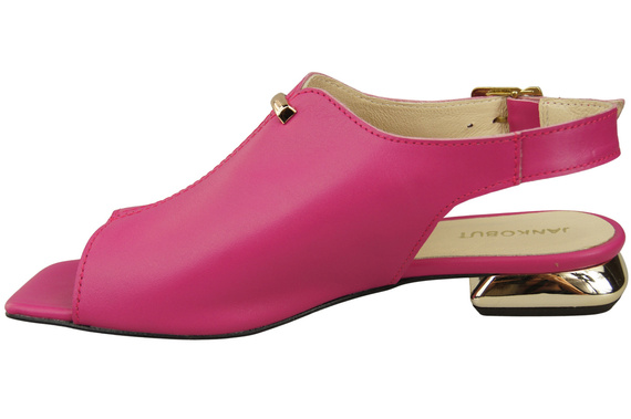 Pohodlná dámská obuv Sandály Fialové Ploché Zlatý podpatek Přírodní kůže 207 ElitaBut