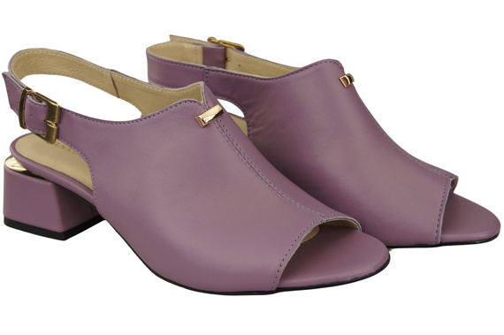 Dámská obuv Sandály Lila zlatá přezka Přírodní kůže 198 ElitaBut