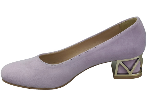 Pohodlné dámské boty Bright Lila lodičky s ozdobným podpatkem Přírodní semišová kůže 219 Od ElitaBut