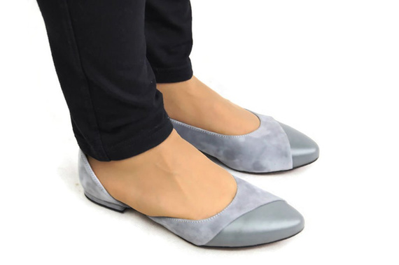 Dámské baleríny Ash natural leather Suede 146 ElitaBut