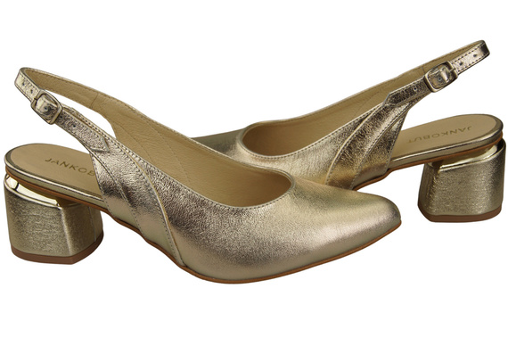 Dámská obuv Zlaté sandály Přírodní kůže 196 ElitaBut