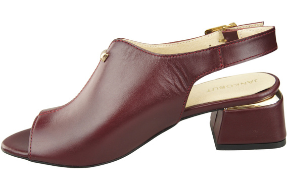 Dámská obuv Sandály Maroon gold buckle Natural leather 198 ElitaBut