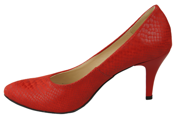 Dámská obuv Červené lodičky Hadí motiv Přírodní kůže 150 ElitaBut