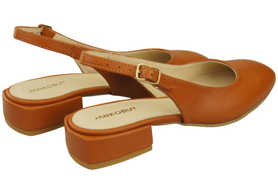 Dámská obuv Červené sandály na plochém podpatku Přírodní kůže 206 ElitaBut