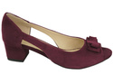 Dámské sandály Maroon Natural Suede Leather 145 Z ElitaBut