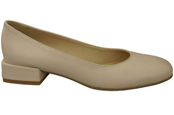 Pohodlná dámská obuv béžová Ploché boty z přírodní kůže 204 ElitaBut