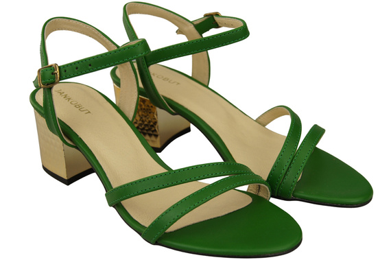 Dámská obuv Zelená přírodní kůže 197 Smyslně odhalující sandály ElitaBut