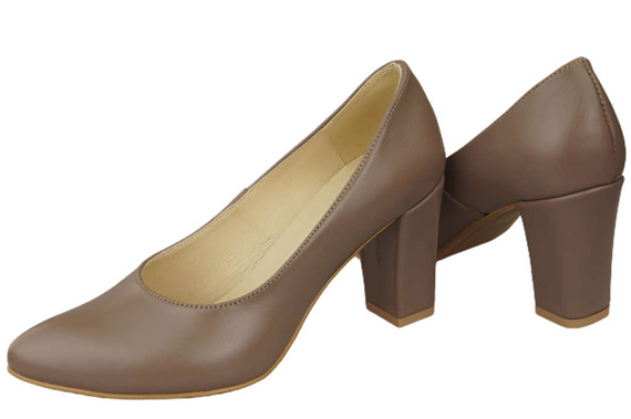 Dámská obuv Cappuccino lodičky Přírodní kůže 170 ElitaBut