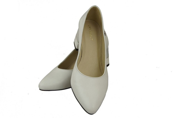Dámská obuv White Natural Leather pumps 142 ElitaBut