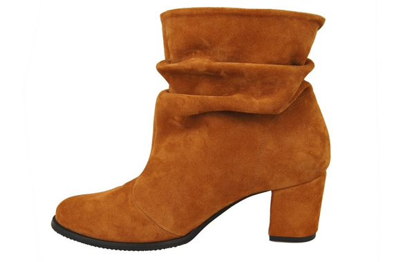 Dámská obuv Přírodní kožené kozačky Červená 986 ElitaBut