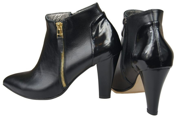 Dámská obuv Kozačky černé zateplené přírodní kůže 866 Z ElitaBut