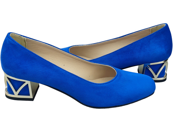 Pohodlné dámské boty Azure lodičky s ozdobným podpatkem Přírodní semišová kůže 219 Od ElitaBut